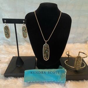 Kendra Scott Gold Necklace Set with Iridescent Accents